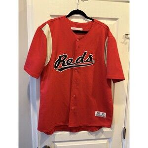 Cincinnati Reds Gray Jersey - Cursive Reds Logo - True Fan - Size Adult XL